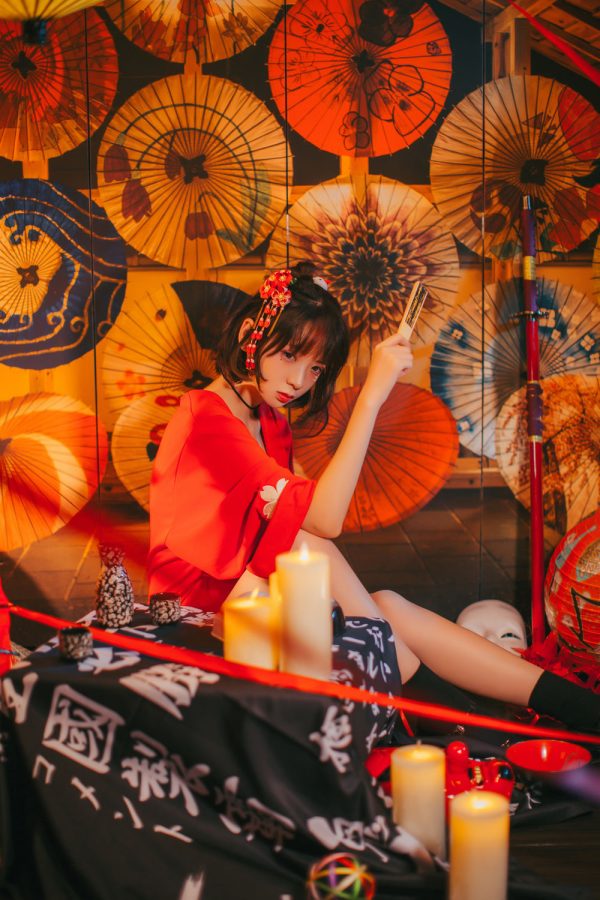 No.009-红色羽衣 [15P]-慕色阁