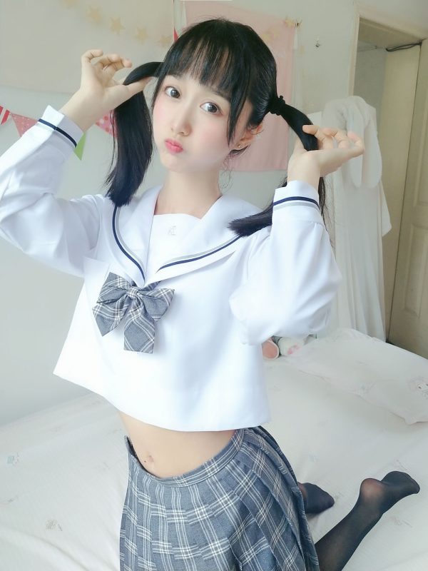 No.042-灰格子jk [21P 1V]-慕色阁
