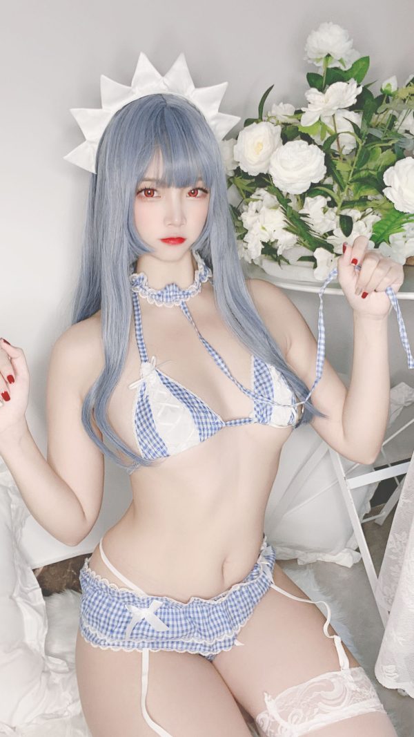 No.089-私房自拍蓝格比基尼女仆 [40P]-慕色阁