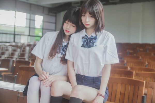 No.092-JK百合1 – 桜桃喵&疯猫ss [43P]-慕色阁