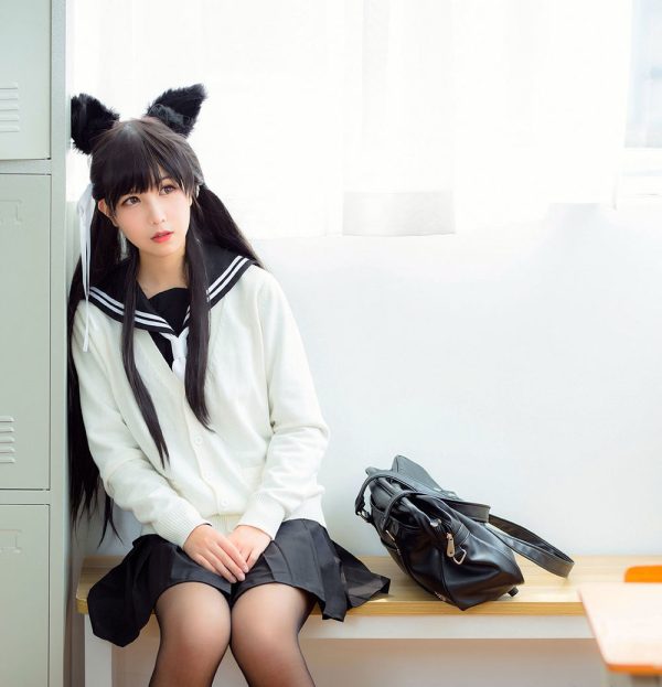 No.005-贩卖写真 7套 – 爱宕 犬 校园浪漫曲 [22P]-慕色阁