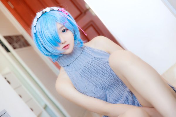 No.022-蕾姆露背毛衣 [12P]-慕色阁