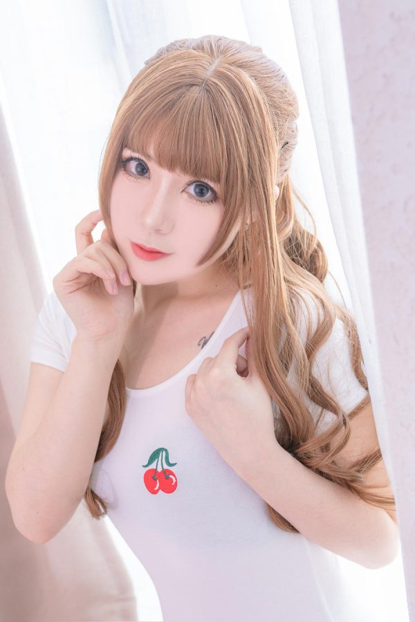 No.002-白色樱桃体操服 [34P]-慕色阁