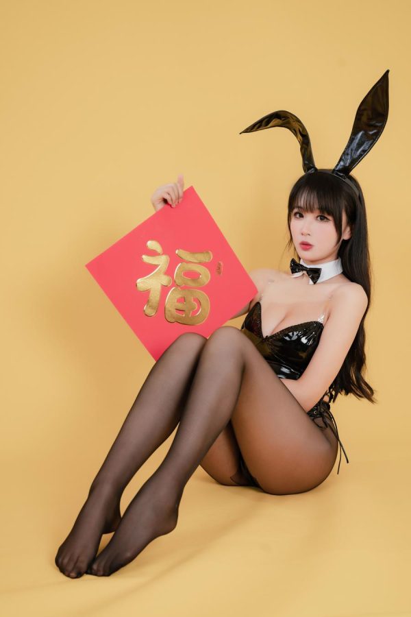 No.045 – 新春福兔 黑兔女郎 [20P]-慕色阁