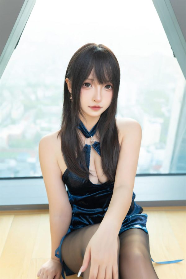 No.149 – 蓝衣旗袍 [75P 2V]-慕色阁