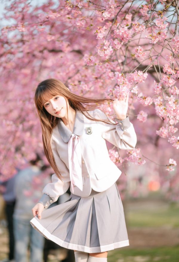 No.003 – 樱花下的JK少女 [18P]-慕色阁