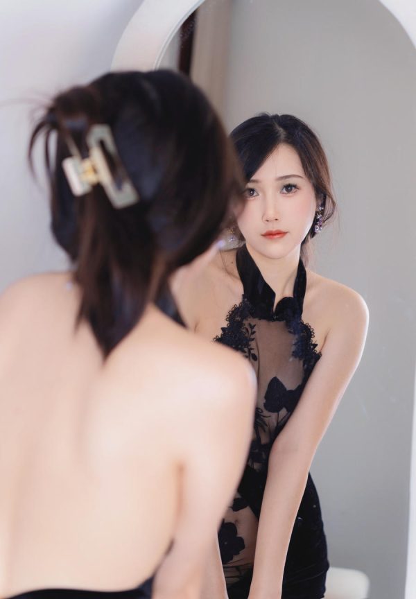 No.051 – 黑旗袍过膝袜御姐 [42P]-慕色阁