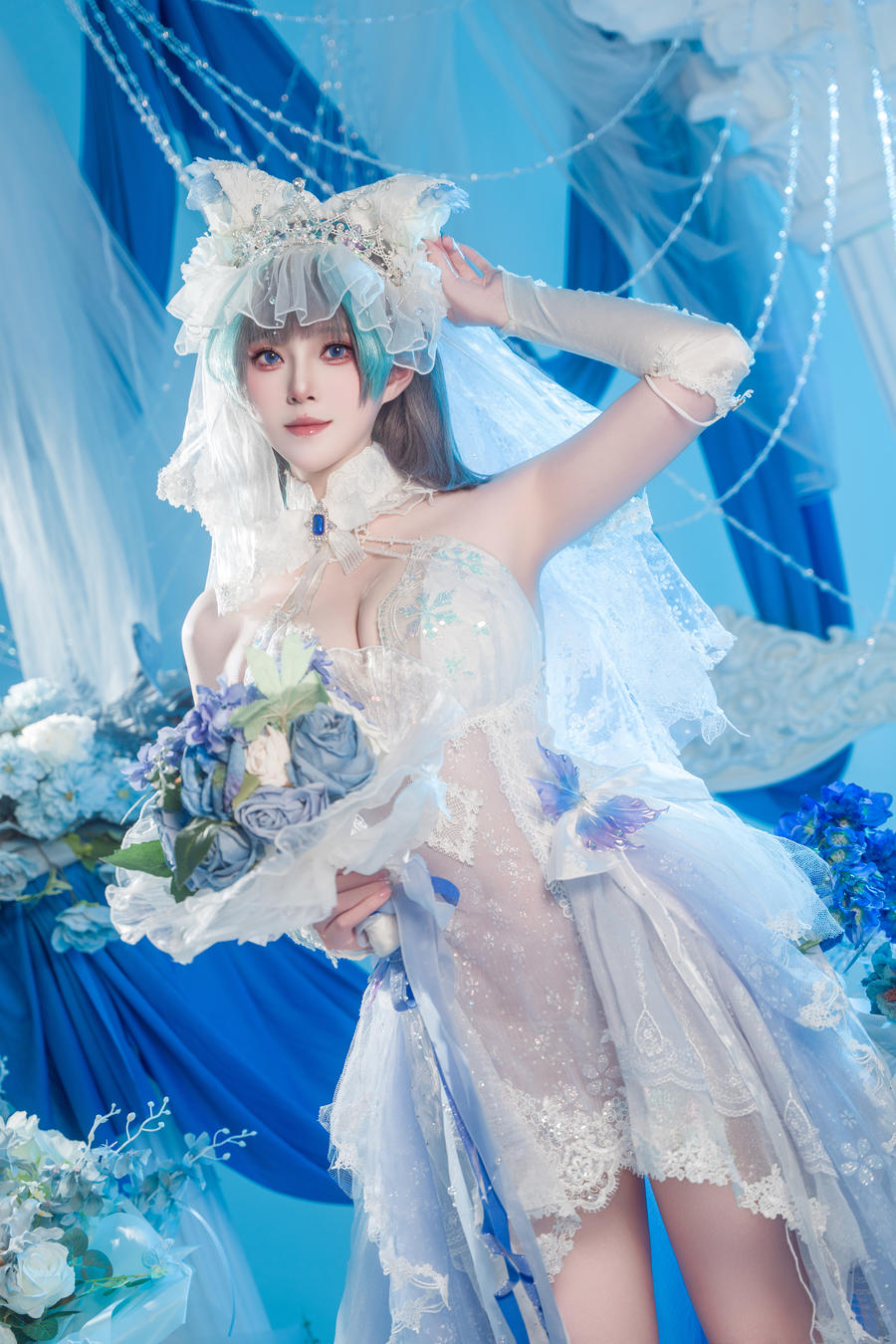 图片[3]-No.094 – 碧蓝航线 柴郡婚纱 [48P]