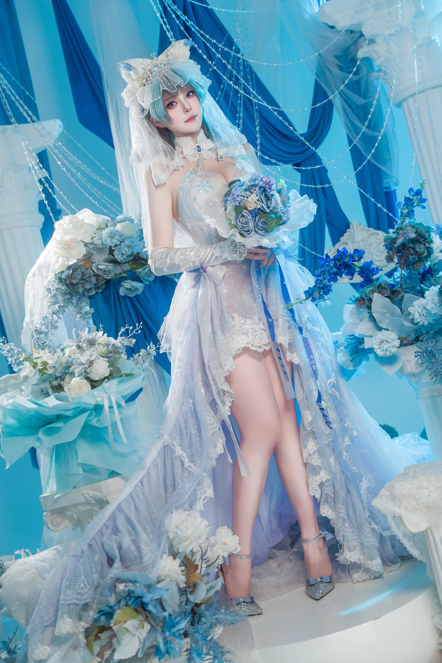 图片[2]-No.094 – 碧蓝航线 柴郡婚纱 [48P]