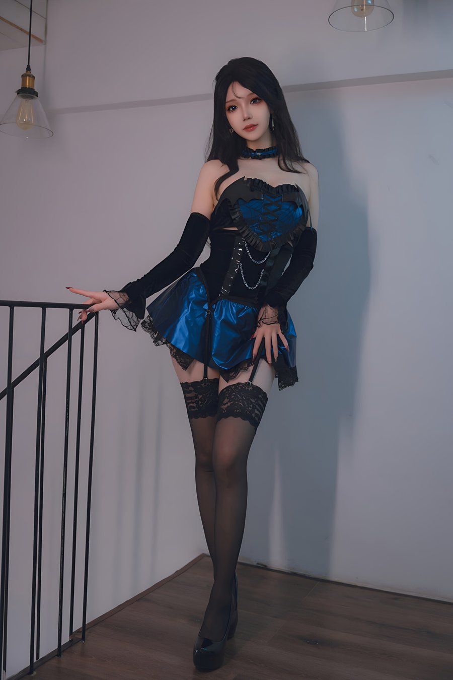 图片[2]-No.081 – 蓝色蕾丝短裙 [53P]